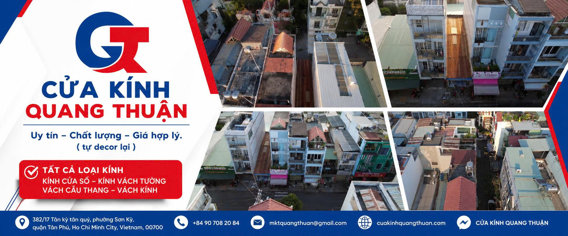 Cửa kính Quang Thuận uy tín chất lượng giá hợp lý