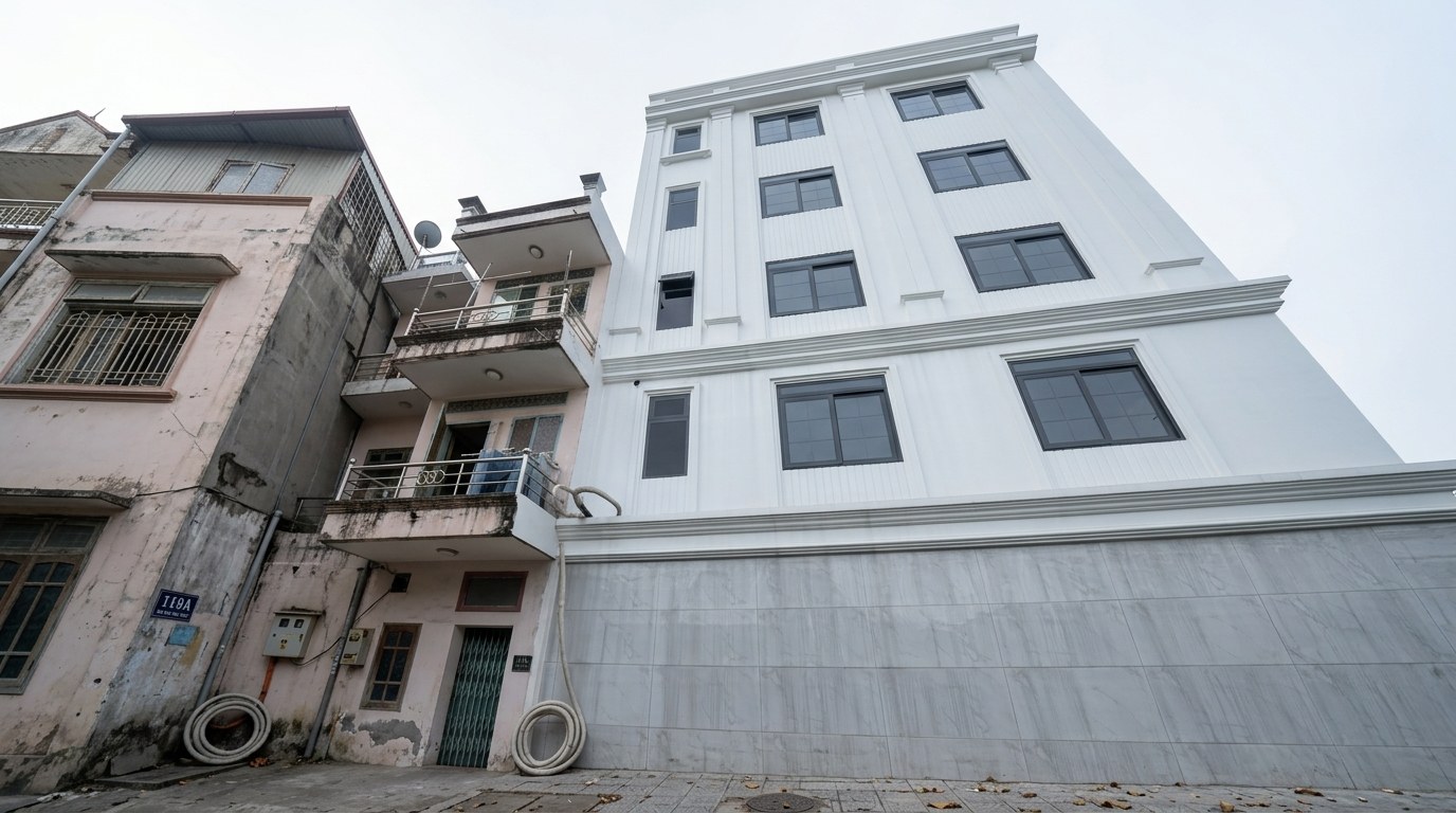Nhà phố dùng cửa nhôm kính